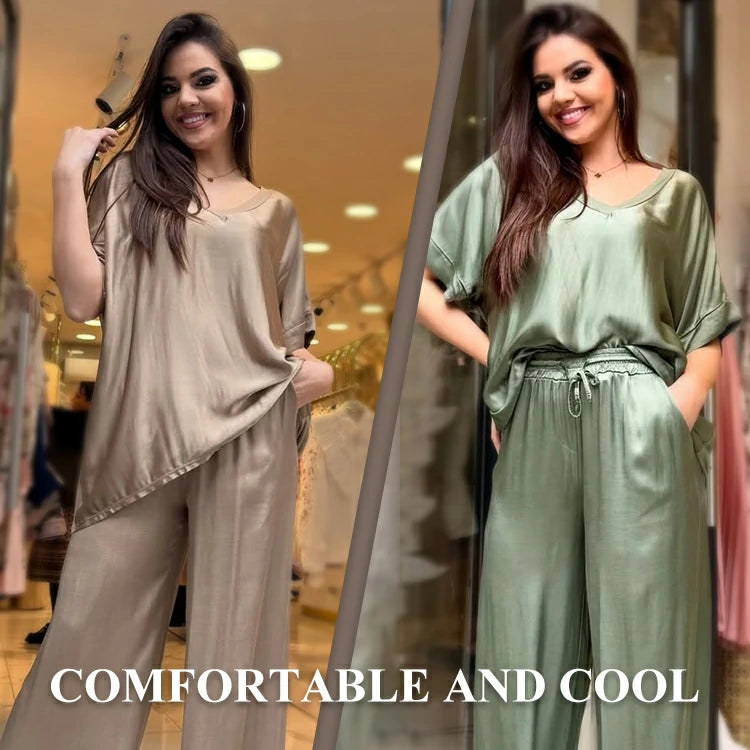 Women's Casual Solid Color Two-Piece Set—Effortless Elegance and All-Day Comfort ✨