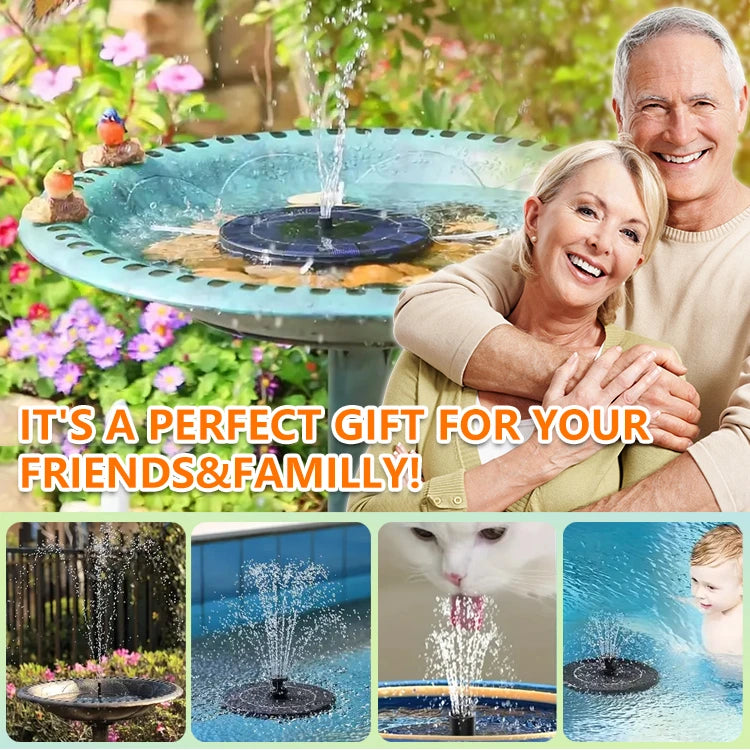 Solar-Powered Outdoor Water Fountain