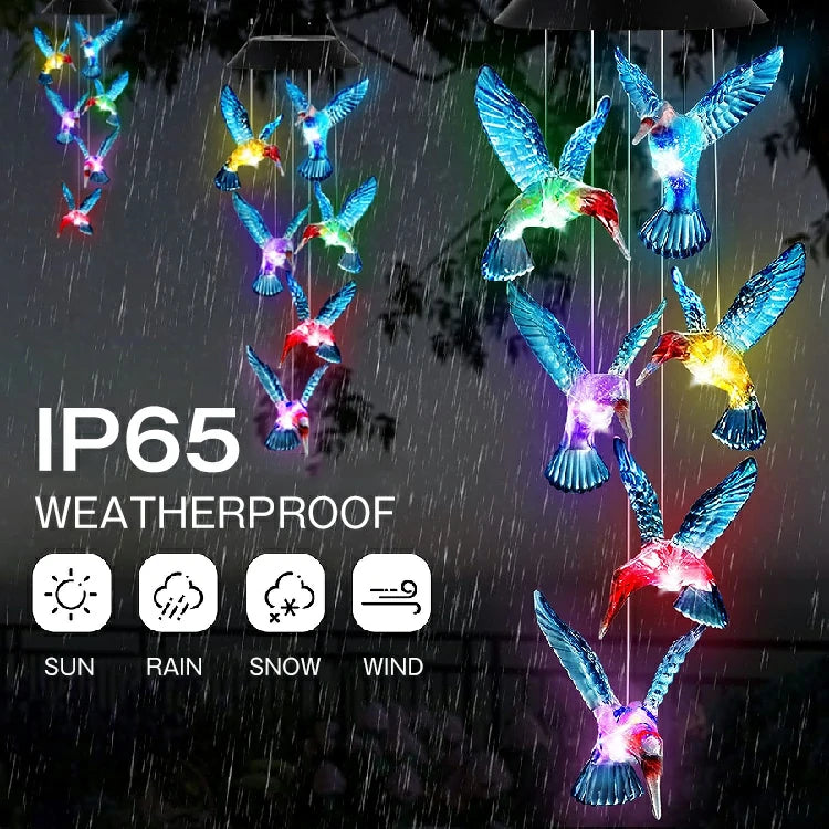 Solar Hummingbird/Butterfly Wind Chimes