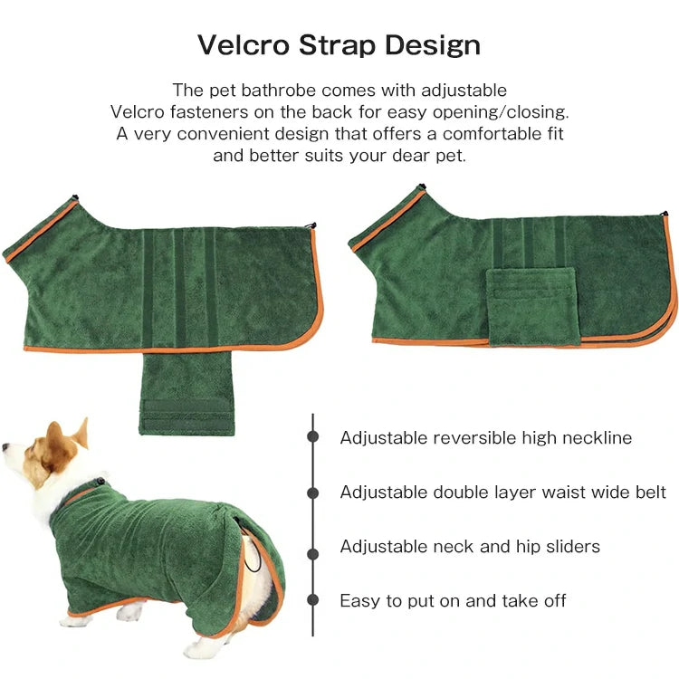 Super Absorbent Pet Bathrobe – High-Tech Drying Solution for Your Pet’s Comfort