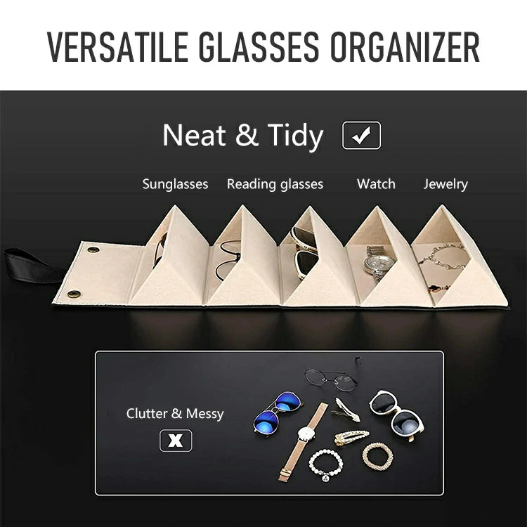 Multi-Layer Glasses Leather Storage Box