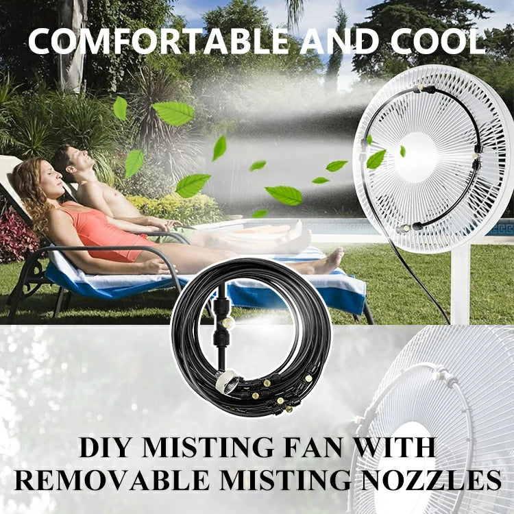 Outdoor Misting Cooling System —Stay cool. Play longer. Enjoy summer outdoors. 🌿