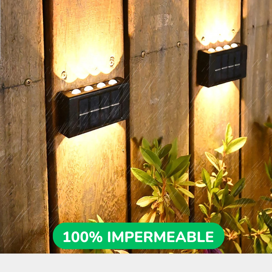 Sun-Powered Wall Lights for Gardens & Patios