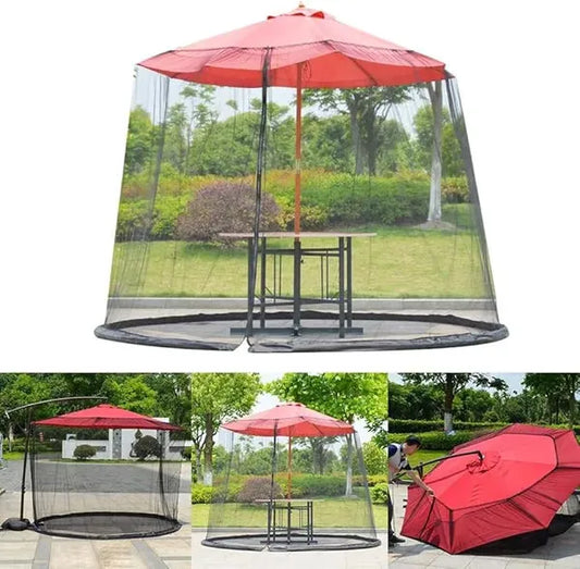 🌟 BreezeShield™ Patio Umbrella Mosquito Net——Stay Outside Longer, Bug-Free and Comfortable! 🦋