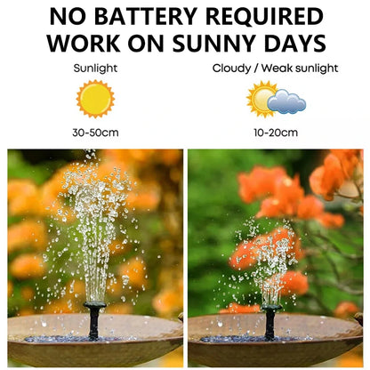 Solar-Powered Outdoor Water Fountain