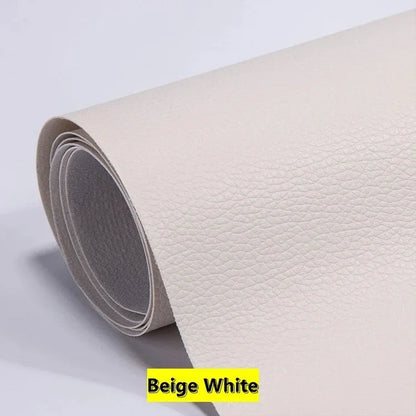Self-adhesive leather repair patch