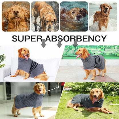 Super Absorbent Pet Bathrobe – High-Tech Drying Solution for Your Pet’s Comfort
