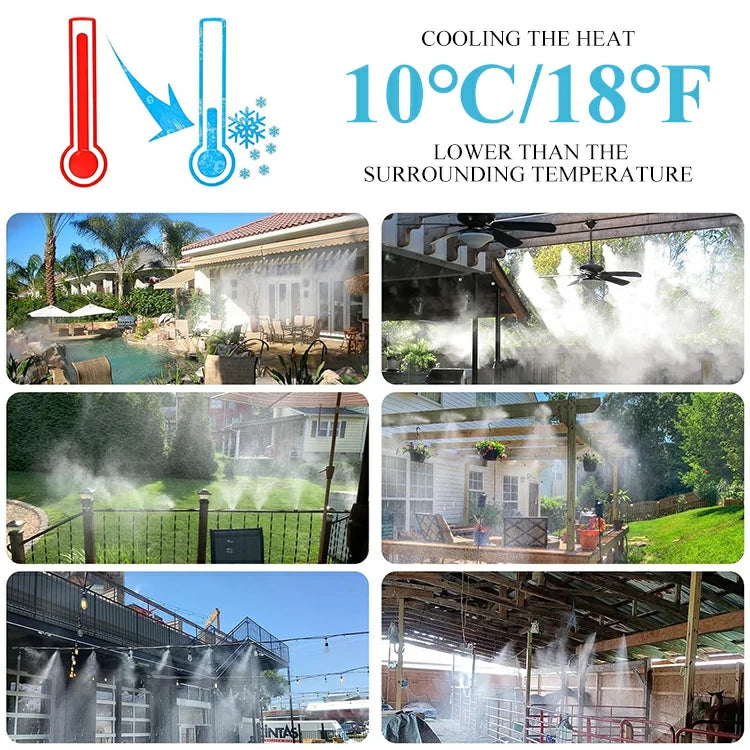 Outdoor Misting Cooling System —Stay cool. Play longer. Enjoy summer outdoors. 🌿
