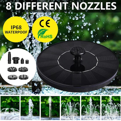 Solar-Powered Outdoor Water Fountain