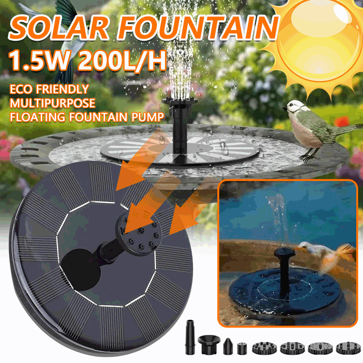 Solar-Powered Outdoor Water Fountain