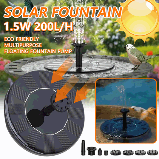 Solar-Powered Outdoor Water Fountain