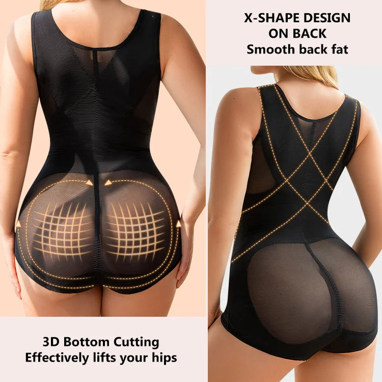 Shapegirl™ Curve Enhancer Mesh Bodysuit with Crotch Closure