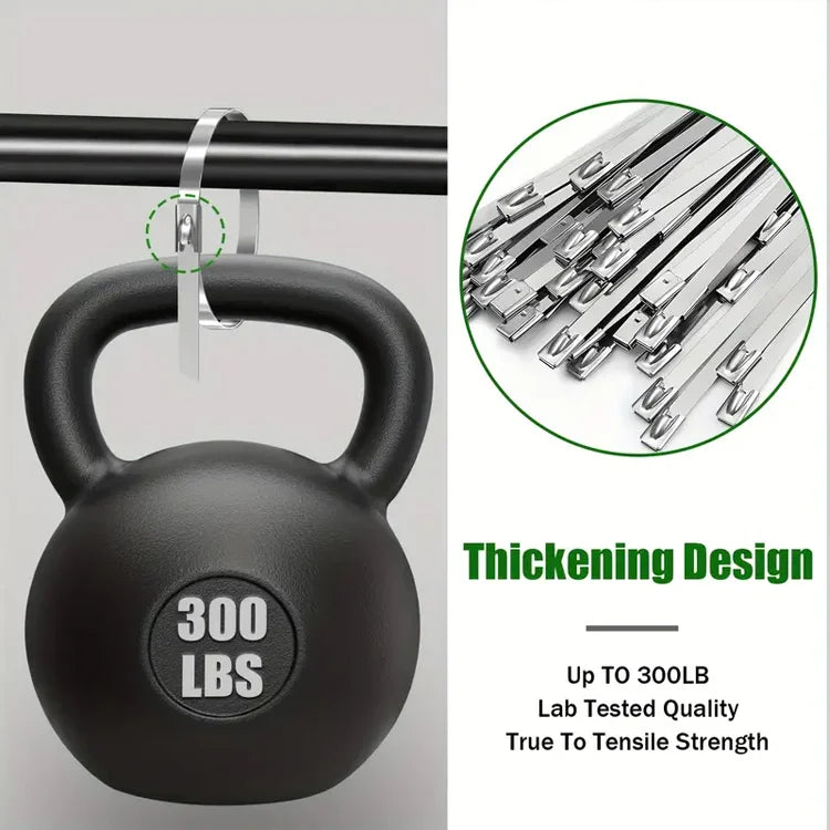 Lock It Tight – 100PCS Stainless Steel Heavy-Duty Cable Ties for Every Task