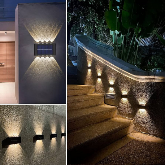 Sun-Powered Wall Lights for Gardens & Patios