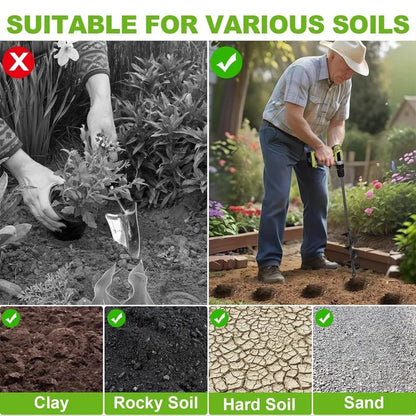 Buy Once, Use for 10 Years - Garden Auger Drill Bit, Heavy Duty Steel for Fast & Easy Planting