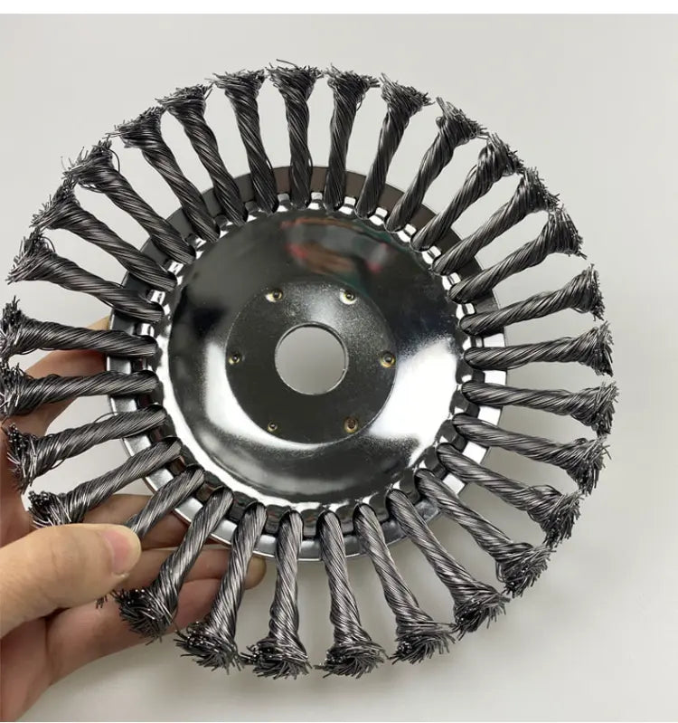 6" Steel Wire Wheel Grass Cutter Blade - Lawn Mower Accessory
