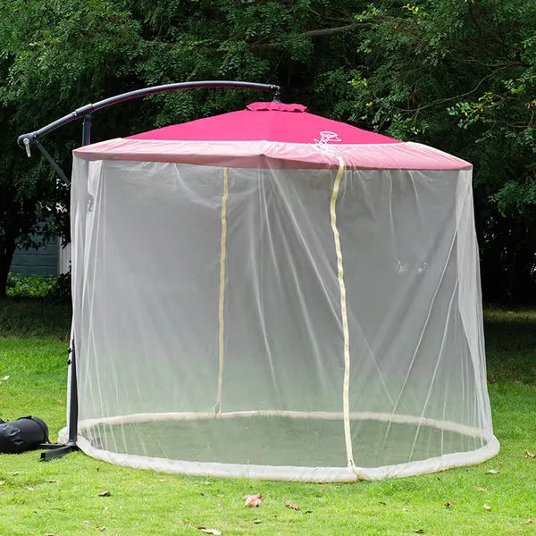 🌟 BreezeShield™ Patio Umbrella Mosquito Net——Stay Outside Longer, Bug-Free and Comfortable! 🦋