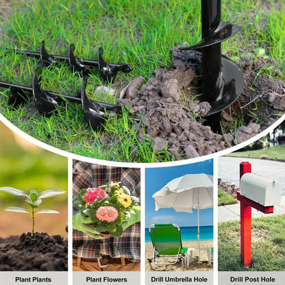 Buy Once, Use for 10 Years - Garden Auger Drill Bit, Heavy Duty Steel for Fast & Easy Planting