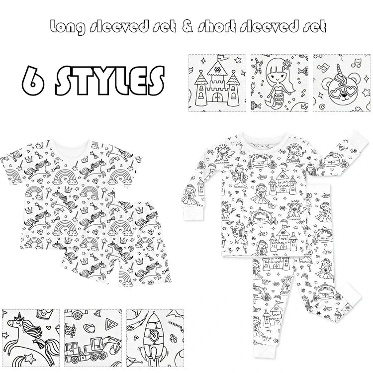 Color-In Pajamas for Kids – Creative DIY Sleepwear
