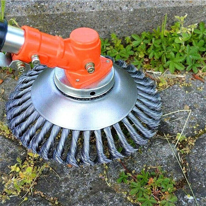 6" Steel Wire Wheel Grass Cutter Blade - Lawn Mower Accessory
