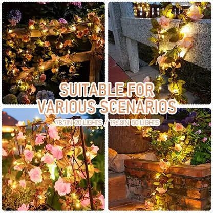 Light Up Love❤️❤️ – Waterproof Solar Rose Vines