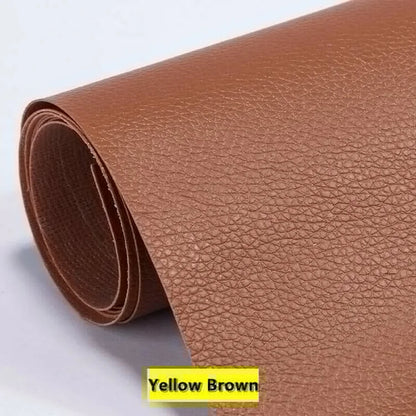 Self-adhesive leather repair patch
