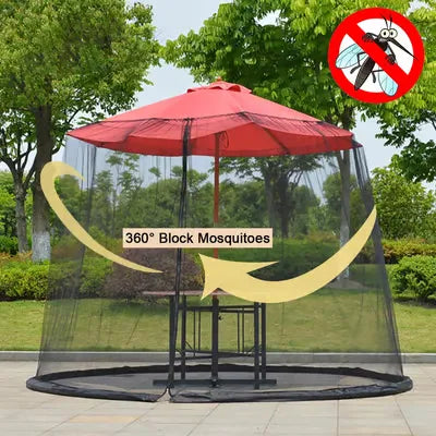 🌟 BreezeShield™ Patio Umbrella Mosquito Net——Stay Outside Longer, Bug-Free and Comfortable! 🦋