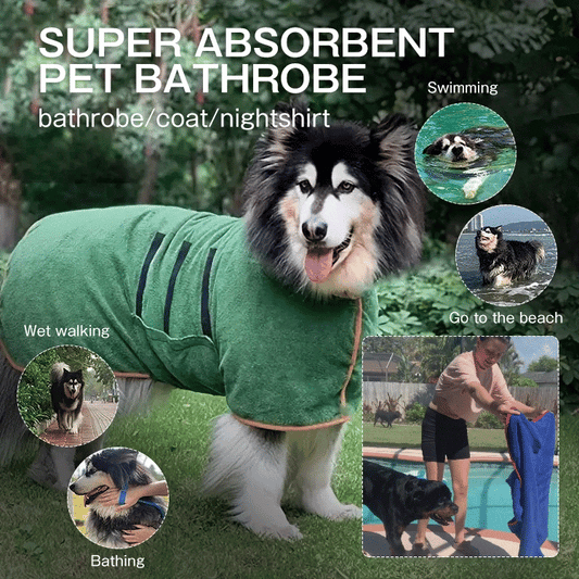 Super Absorbent Pet Bathrobe – High-Tech Drying Solution for Your Pet’s Comfort