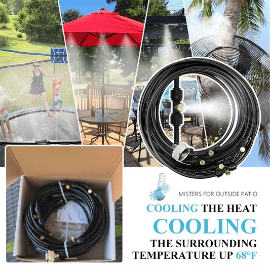 Outdoor Misting Cooling System —Stay cool. Play longer. Enjoy summer outdoors. 🌿
