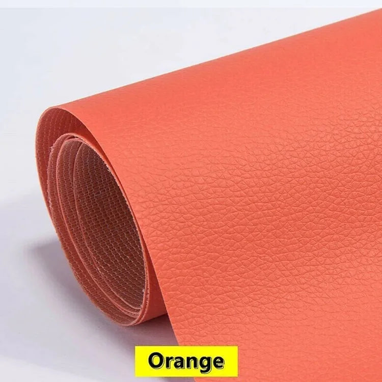 Self-adhesive leather repair patch