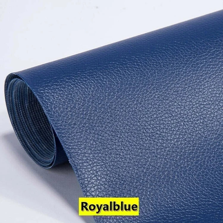 Self-adhesive leather repair patch